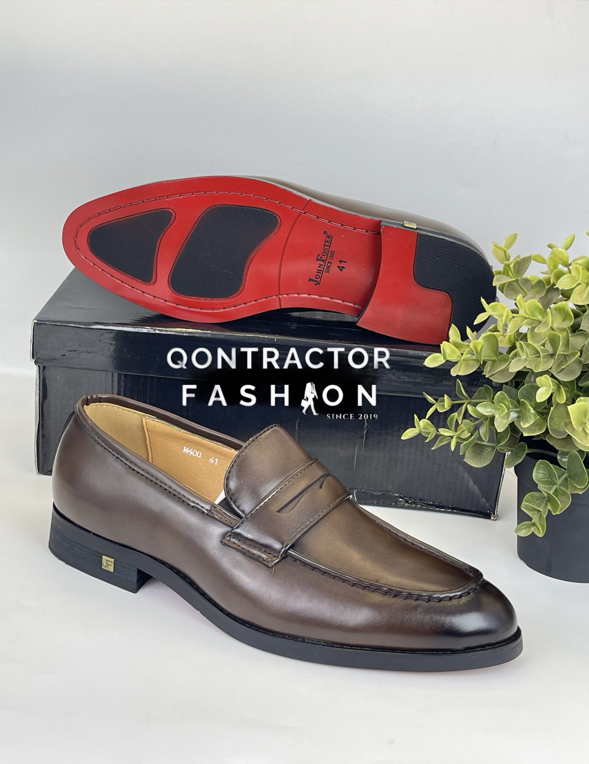John Foster Men's Official Shoes Brown
