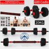 Professional Adjustable Dumbbell & Barbell (20 kg)