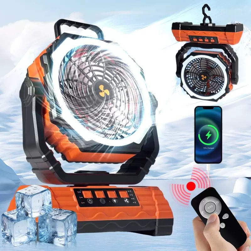 Super Breeze 36 hours Rechargeable Power Bank Fan with light - Image 3
