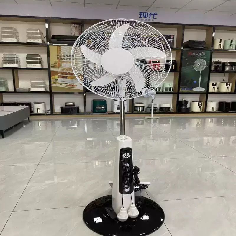 16 inch Solar fan with solar panel and lights - Image 2